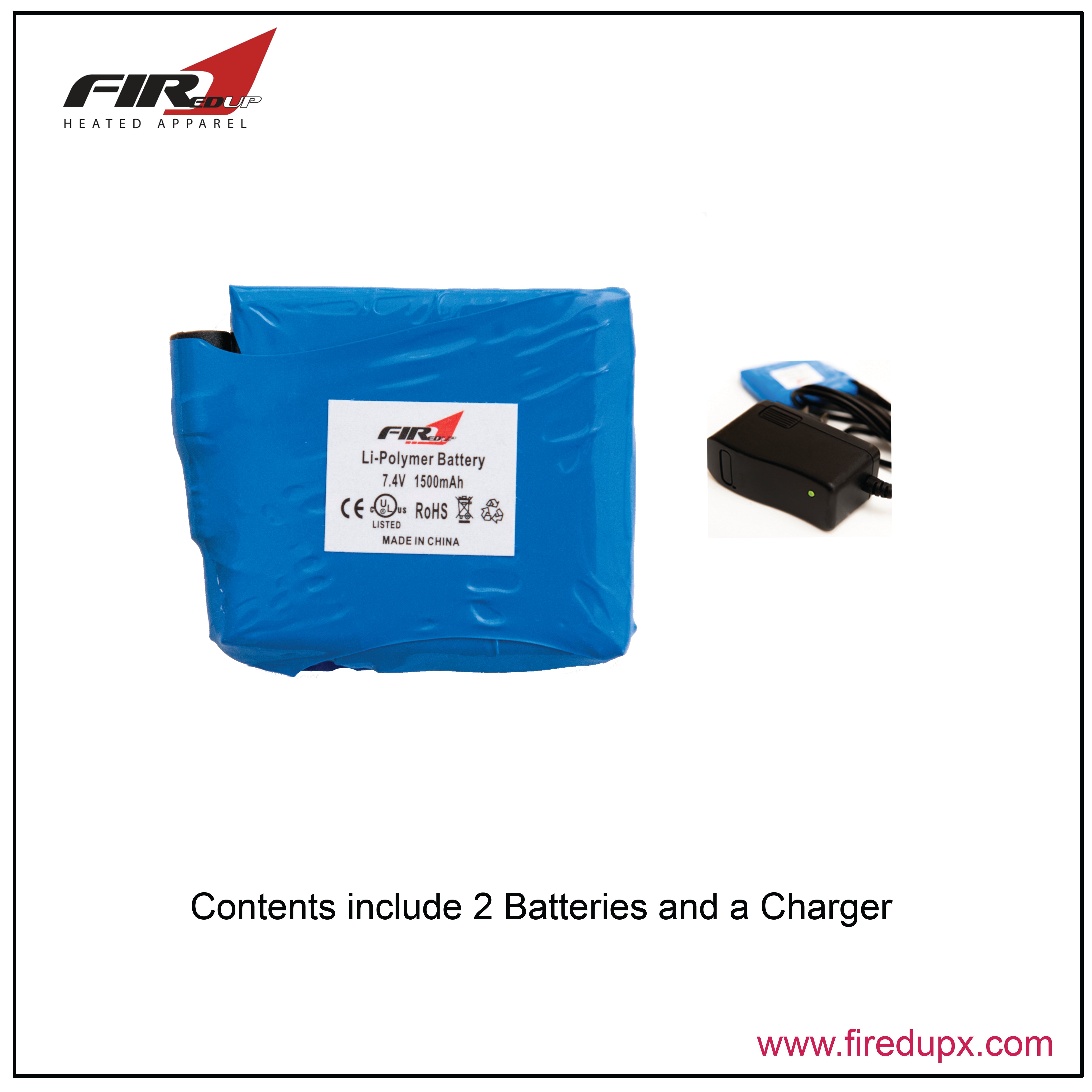 7.4 V Lithium Polymer Batteries (Gloves)