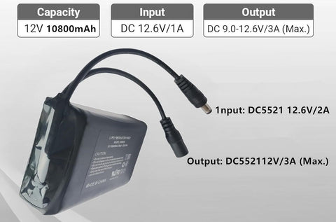 12 V Lithium Polymer Vest Liner Battery